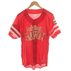 福岡ソフトバンク ホークス 鷹の祭典2014 ユニフォーム レプリカ シャツ 半袖 ロゴ ワッペン L 赤 レッド /AN29 ■GY11
