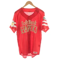福岡ソフトバンク ホークス 鷹の祭典2014 ユニフォーム レプリカ シャツ 半袖 ロゴ ワッペン L 赤 レッド /AN34 ■GY11