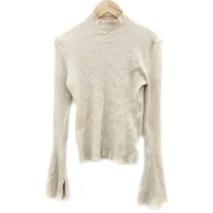 フリーズマート Free's Mart リブニット カットソー 長袖 ハイネック F ベージュ /YM10