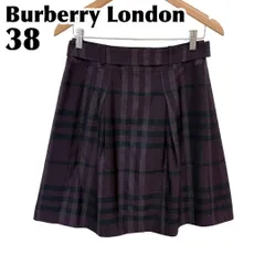 美品 Burberry London ノバチェック　膝丈プリーツスカート 38