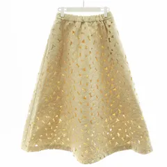 コエル COEL フラワーキルティングスカート フレアスカート ミモレ ロング 38 M アイボリー 183306038 /AN21 ■GY36