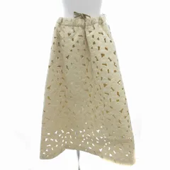 4580050705347 183306038フラワーキルティングスカート(アイボリー/38)■GY36