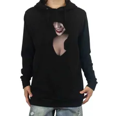オリジナル パーカー 吸血鬼 ヴァンパイア レディ フード セクシー ゴシック ホラー パーカー S M L XL タイト ジャスト 大きい ビッグ オーバーサイズ メンズ レディース ユニセックス ピンククリーム
