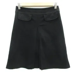 スピック&スパン Spick&Span フレアスカート ひざ丈 36 ブラック 黒 /YM11