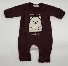 【新入荷!!】☆セット割対応☆ baby 長袖 ロンパース 60cm （1586）