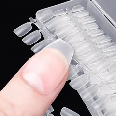 COLORBIRD ネイルチップ 超薄 ショート クリア サンディング 自然なフィット感 つけ爪 (バレリーナS 300pcs)