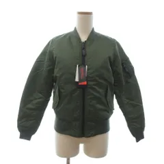 アヴィレックス AVIREX タグ付き COMMERCIAL MA-1 フライトジャケット ジップアップ 6202050 緑 グリーン S