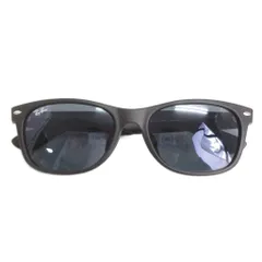 レイバン RAY BAN 美品 NEW WAYFARER サングラス 度無し カラーレンズ RB2132-F 黒 ブラック 55□18 140 アイウェア