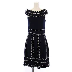 ケイトスペード KATE SPADE ワンピース ひざ丈 ノースリーブ XS 紺 /BM ■BM