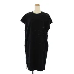 ディーゼル DIESEL ワンピース ロング 半袖 クルーネック デザイン M 黒 /BM ■MU