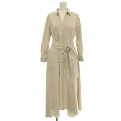 ダイアグラム Diagram シャツワンピース ロング 長袖 ベルト付 36 グレージュ 03211-31129 /☆G ■BM