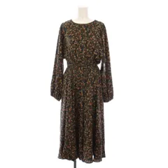 ナノユニバース nano universe ワンピース ロング 長袖 クルーネック 花柄 36 マルチカラー NL82ONP050LR /BM ■MU