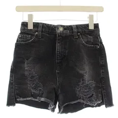 ゲス GUESS デニム ショートパンツ ダメージ加工 クラッシュ USED加工 24 黒 ブラック WOGD26D3Z /☆G ■BM