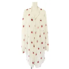 ジェラートピケ gelato pique ルームウェア パジャマ ワンピース チュニック いちご柄 長袖 ONE 白 赤 PWC0211227 /TK ■MU