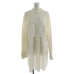 シーバイクロエ SEE BY CHLOE ワンピース ひざ丈 長袖 花柄 38 白 ホワイト /AN28 ■MU