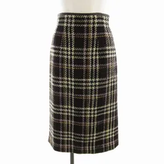 ジャスグリッティー JUSGLITTY スカート ひざ丈 チェック 0 茶 ブラウン 41331950 /EE ■BM