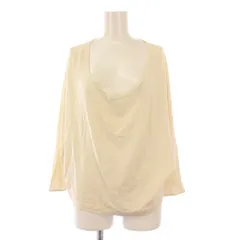 グレースコンチネンタル GRACE CONTINENTAL ニット 七分袖 Uネック ドルマンスリーブ フリル 切替 ウール混 36 アイボリー /BB