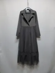 ワンピース スタイル チュール ジャケット ロング丈