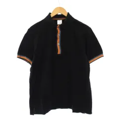 ポールスミス PAUL SMITH ポロシャツ 半袖 ライン XL 黒 PF-YC-70662 /KH