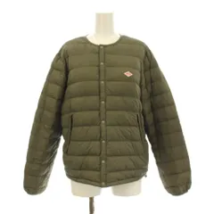 ダントン DANTON クルーネック インナーダウンジャケット ナイロン M カーキ DT-A0001 /KU