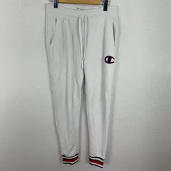 Champion チャンピオン スウェットパンツ デカロゴ ホワイト Mサイズ メンズ 古着 ストリート スポーツMIX