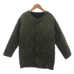 グリーンレーベルリラクシング ユナイテッドアローズ green label relaxing リバーシブルジャケット ブルゾン キルティング ナイロン 緑 カーキ 145㎝ ■GY14