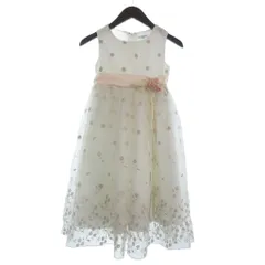 キャサリンコテージ Catherine Cottage ドレス ワンピース 発表会 ノースリーブ レース 刺繍 オーガンジー 140 白 ホワイト