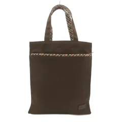 ダックス DAKS 美品 トートバッグ ロゴ チェック 切替 茶 ブラウン /AE