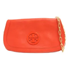 トリーバーチ TORY BURCH ショルダーバッグ クラッチ 2WAY レザー チェーン オレンジ