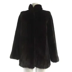 ミンク ハーフコート 毛皮 リアルファー ダークブラウン 11