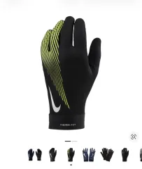 ナイキ サーマフィット アカデミー フットボール グローブ ブラック ボルト XL サイズ 出品