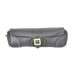 【中古】ケイトスペード KATE SPADE レザークラッチバッグ セカンドバッグ フラップ 黒 ブラック ■OF レディース