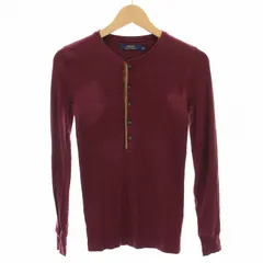 ポロ ラルフローレン POLO RALPH LAUREN Tシャツ ロンT カットソー ヘンリーネック 長袖 S ボルドー 211505792004 /YT
