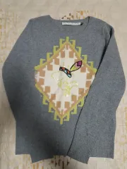 JC ド カステルバジャック レディース ニット ウールカシミヤ ニット セーター グレー 42(S)