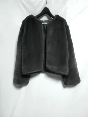 Top note ダークグレー ファー ジャケット