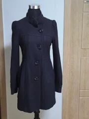 エイツーピー (A2p) ウール ブレンド ハーフコート ブラック