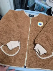 Pancoat ボア スポーツブラ ブラウン ジップアップ ジャケット 130号