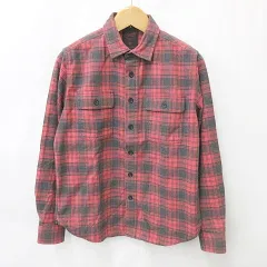 グレイヤーズ Grayers シャツ カジュアルシャツ ネルシャツ チェック コットン 赤 グレー レッド S/P