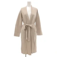 グリーンレーベルリラクシング ユナイテッドアローズ green label relaxing タグ付き ロングカーディガン サイドスリット ベルト F ベージュ /JS