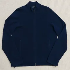 メンズ95サイズ セオリー ウール ニット ジップアップ カーディガン