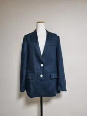 ネイビー リネン 夏 ジャケット