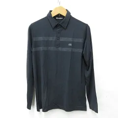 トラヴィスマシュー TravisMathew ゴルフ スポーツウエア シャツ ポロシャツ 長袖 紺 ネイビー M