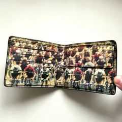 ポールスミス　PS Paul Smith 二つ折り財布　サイクリングプリント　ブラック