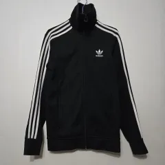 アディダス adidas 3本線 ジップアップ トラックジャージ ブラック ヨーロッパ ジャージ 90サイズ