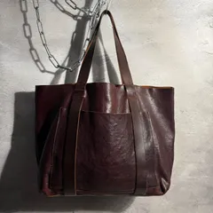 IL BISONTE イルビゾンテ オールレザー トートバッグ ダークブラウン 本革 大容量 肩掛け可 柔らかレザー メンズ レディース