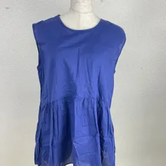 niko and … ニコアンド ノースリーブ チュニック ブルー 綿100％ サイズ3　20251225-0014