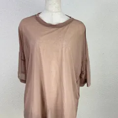 select MOCA 半袖シアートップス F モカ 透け感 レイヤード ほつれあり　20251222-0001