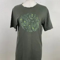Pretty Green プリントTシャツ XS カーキ コットン100% UKブランド　20251217-0003
