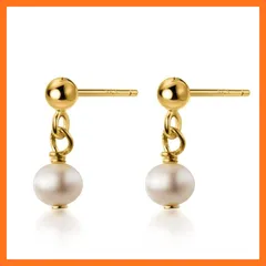 【新品】 ピアス Silver925 シルバー ゴールド 18Ｋコーティング 金属アレルギー対応 パール 揺れる プレゼント プチギフト 専用収納ケース付