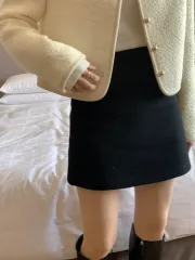 L'AMOURE MOA ウール スカート (ブラック s)